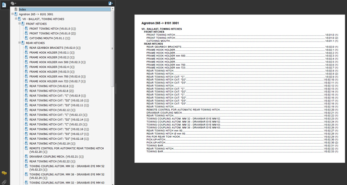 Deutz-Fahr Agrotron 265 Parts Catalog