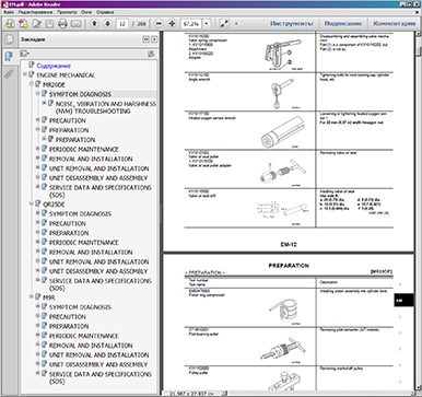 Nissan service manual